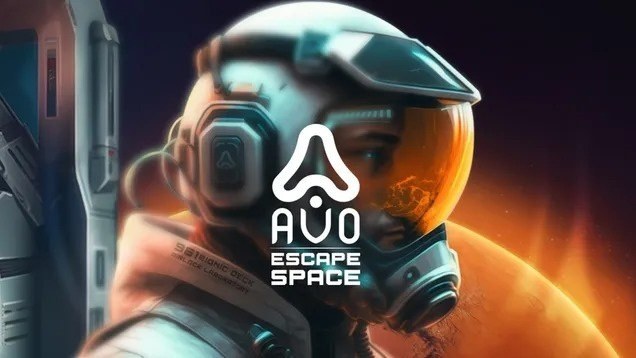 AVO: Escape Space, astronaut with AVO logo