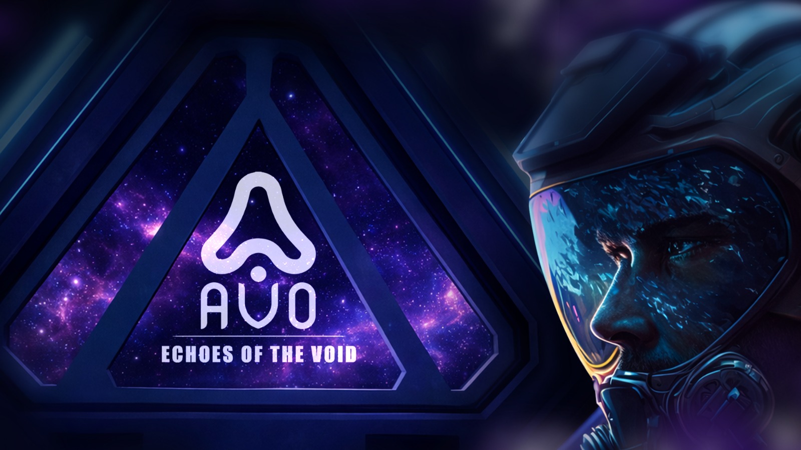 AVO II: dark spaceship corridor with glowing amber light