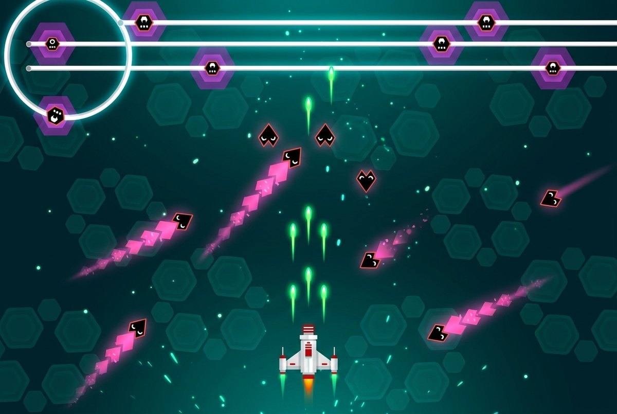 Polyblast: neon arcade shooter screens